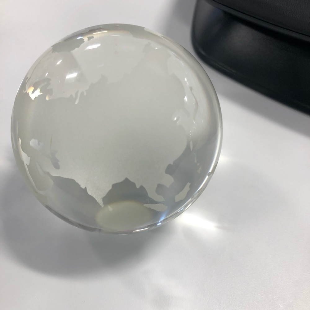 Heavy Glass Globe Paperweight Decor